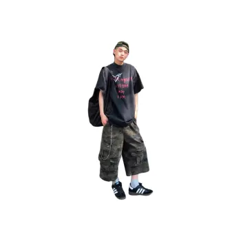 DUATOGE Denim Shorts Men Camouflage 