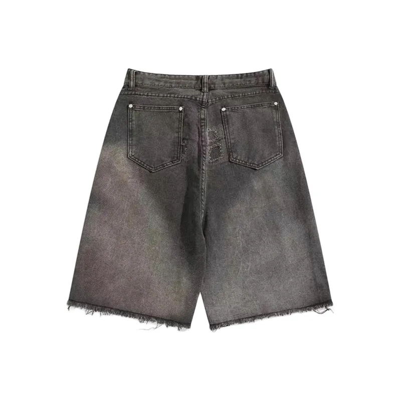 KVIV Denim Shorts Men Black -5