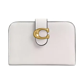 COACH Tabby Leather Wallet Mini Women's Brass & Chalk
