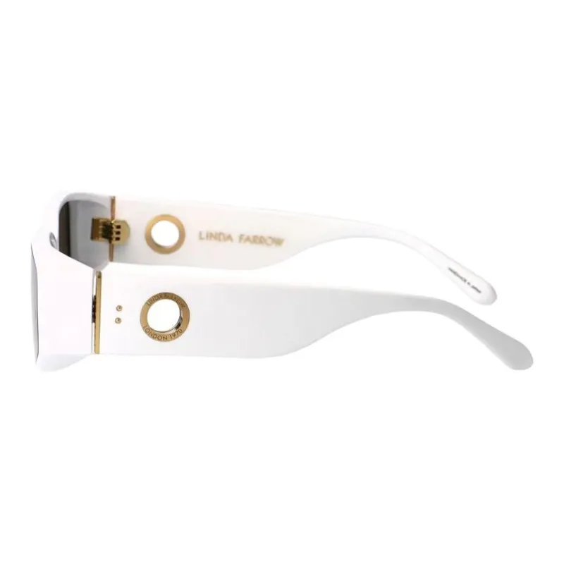Linda Farrow Acetate Square Sunglasses Women's White-2