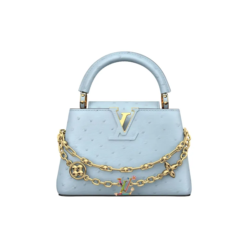 LOUIS VUITTON X Takashi Murakami Capucines Ostrich Baby Blue-0