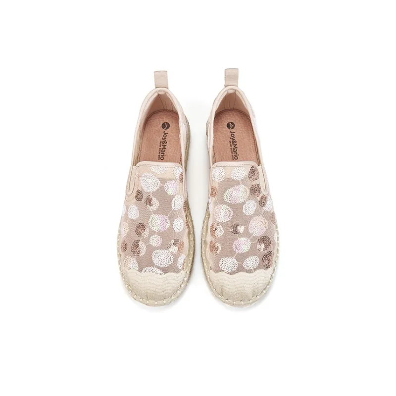 Joy&Mario Espadrilles Women's Black, Champagne-6