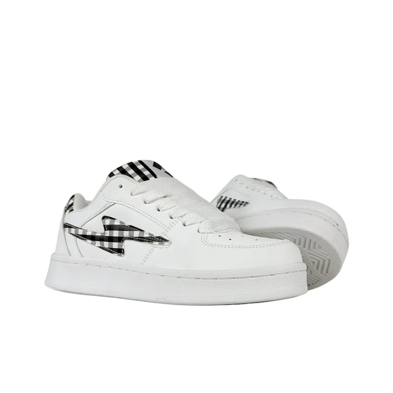 Rongchuan Slip Resistant, Abrasion Resistant, Lightweight Low Top Skateboard Shoes Unisex White Pink Square-9