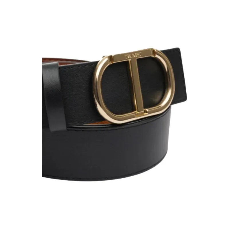 TWINSET MILANO Cow Leather Belts Unisex Umber Width 4 Cm-2