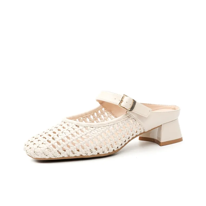 DAPHNE Rubber Sole Slip Resistant Closed Toe Slippers Women's-0