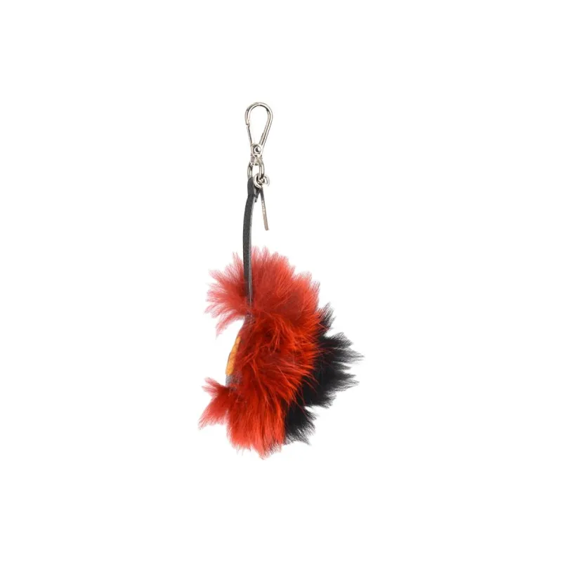 FENDI Fox Fur Keychains Unisex Red-1