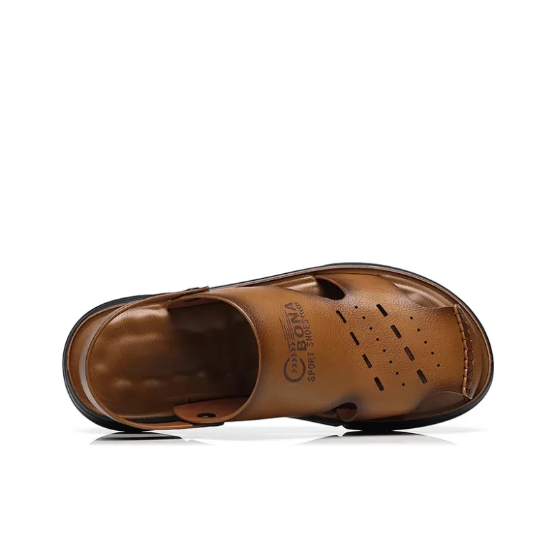 PLO CART Beach Sandals Men Gray/Black/-9