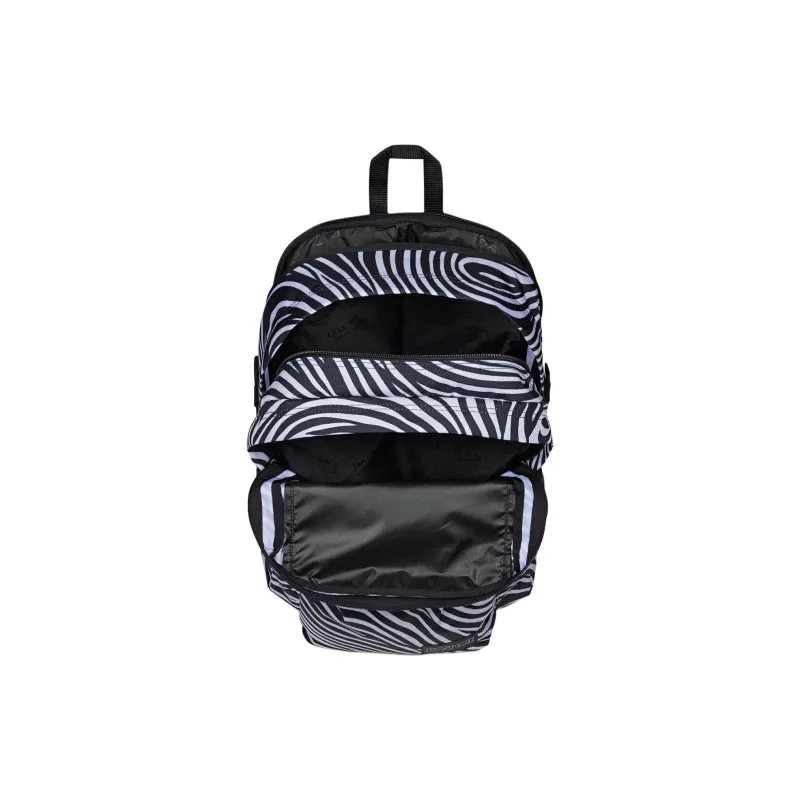 JanSport Recycled Polyester Backpack Unisex Black & White-6