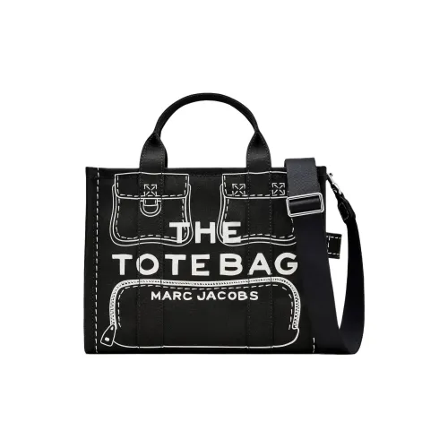 MARC JACOBS Canvas Bag, Tote Bag, Shopping Bag, Shoulder Bag, Crossbody Bag, Handbag Medium Size Women's Black