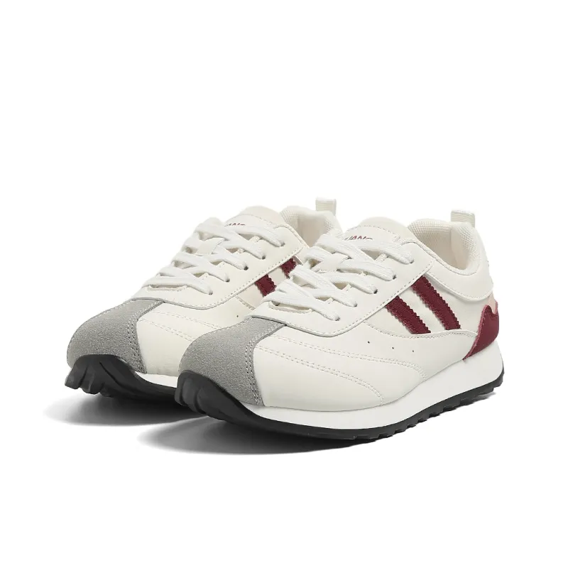 HUANQIU Abrasion Resistant Lightweight Slip Resistant Low Top Casual Shoes Women's Burgundy-2
