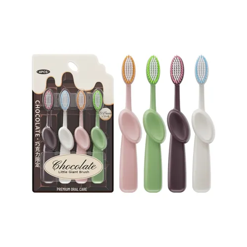 STARYEKA Creative Adults Giant Wide Head Couple Men Women's Soft Bristles Toothbrushes Deep Gum Care Family 4 Pcs Pack