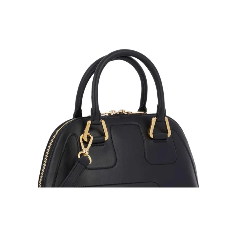 LANCEL Cow Leather Dome Bag, Shoulder Bag, Crossbody Bag, Handbag Mini Women's Black-4