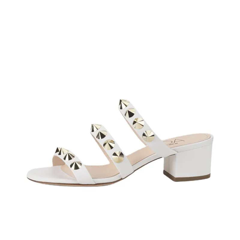 AGL Stud Abrasion Resistant Slide Slippers Women's White-0
