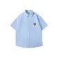 [Ice Silk Shirt]Light Blue (Ski Logo on Chest)