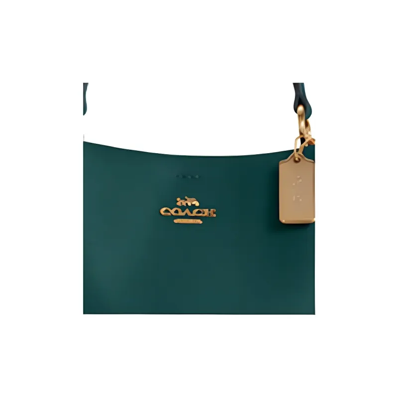 COACH Town Pebbled Leather Crossbody Bucket Shoulder Bag Women's Emerald Green-3