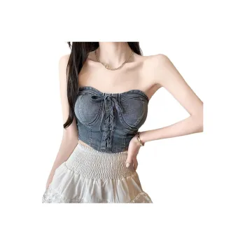 NHZN Strapless Tops Women's Blue