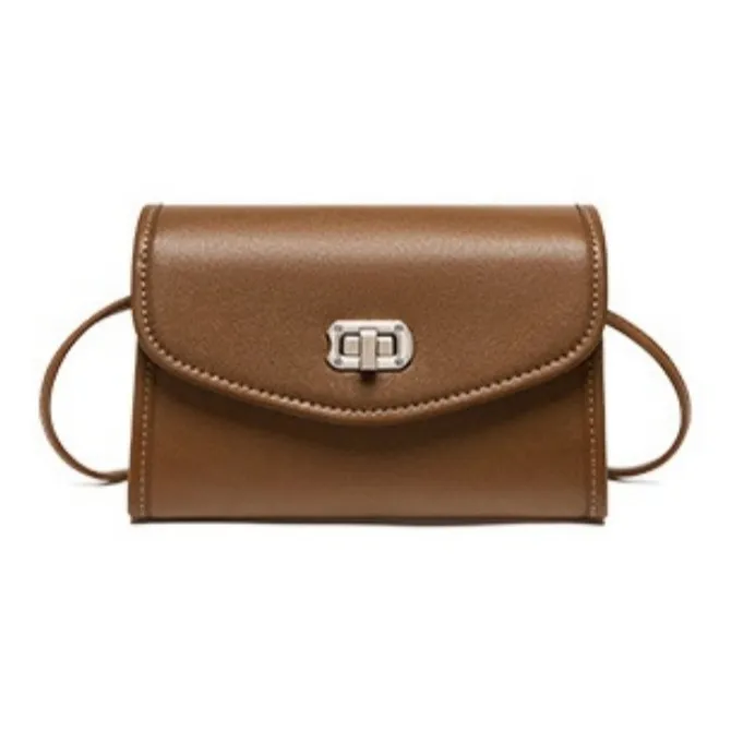 CNNCOO Cow Leather Shoulder Bag Regular Women's Coffee/Brown-3