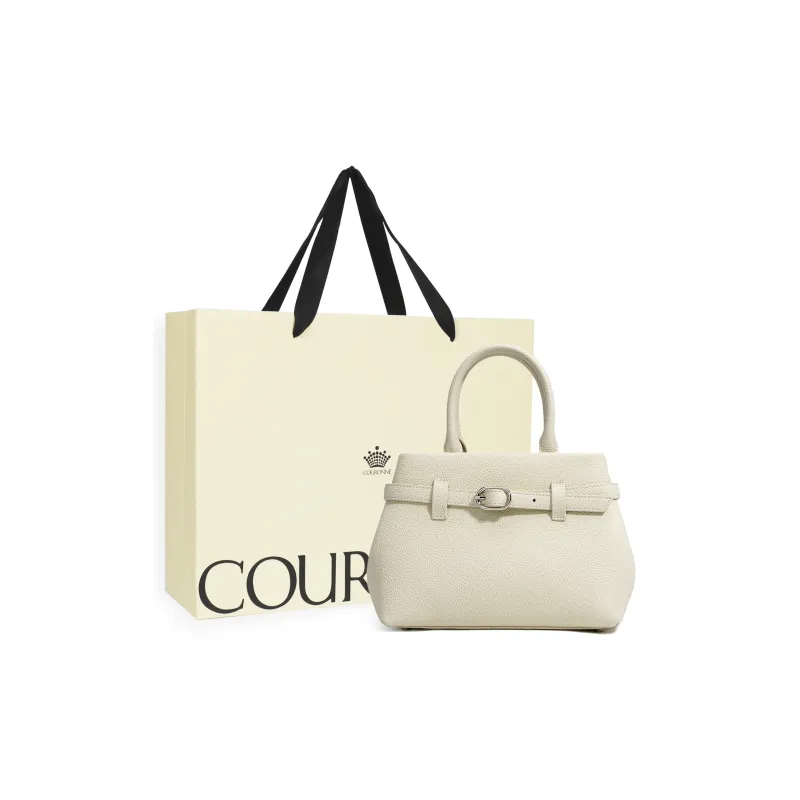 COURONNE Top Grain Cow Leather Kelly Bag Handbag Regular Women's Multicolor-28