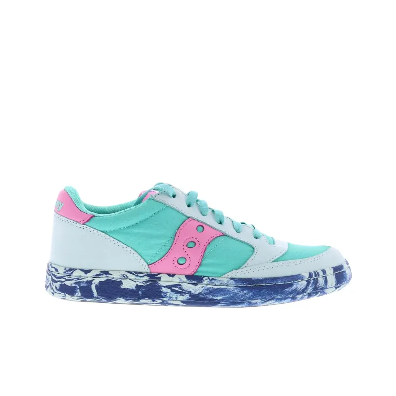 Saucony Jazz Court Anti Slip Wear Resistant Low Top Casual Shoes Unisex Blue Green-1