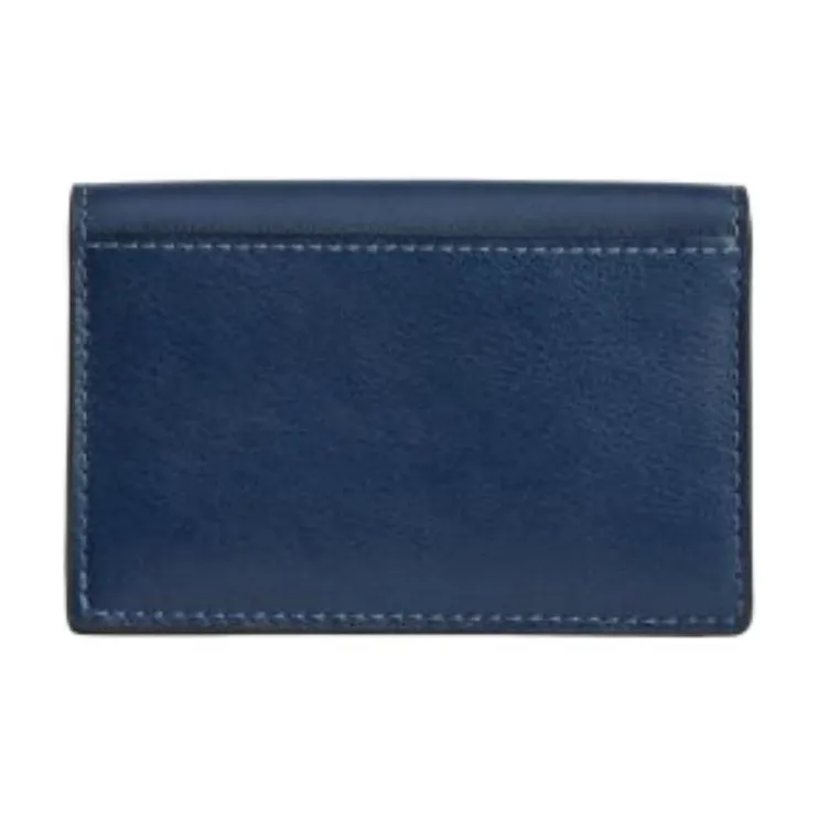 COACH Bifold Leather Card Holder Mini Men's Dark Blue-1
