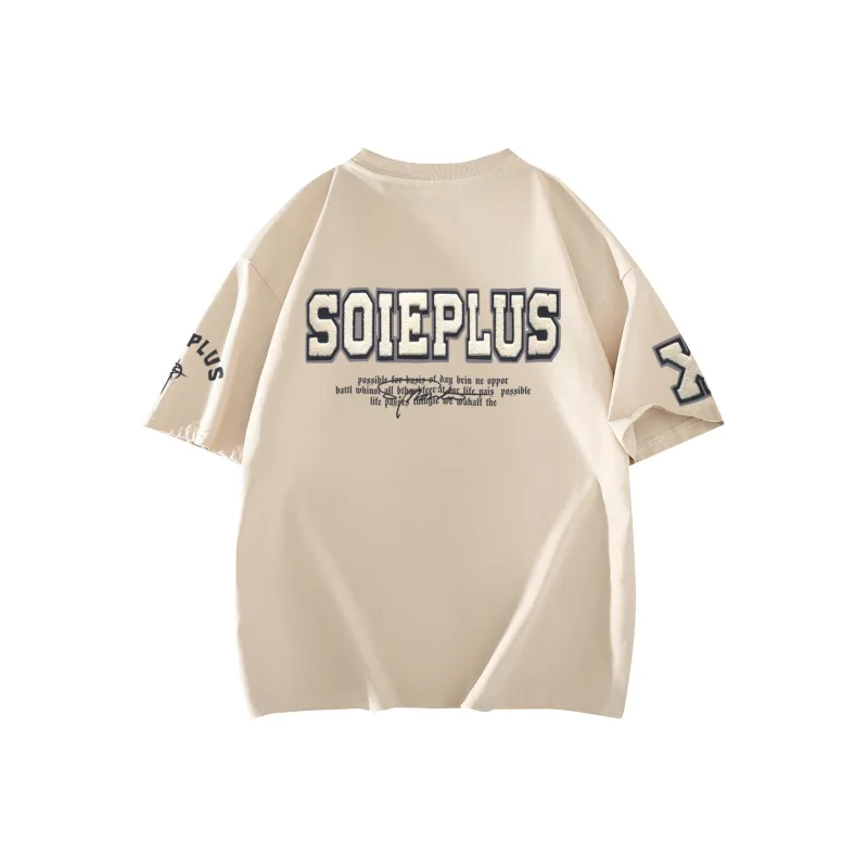 SOIE T Shirts Unisex Light Beige Apricot-0