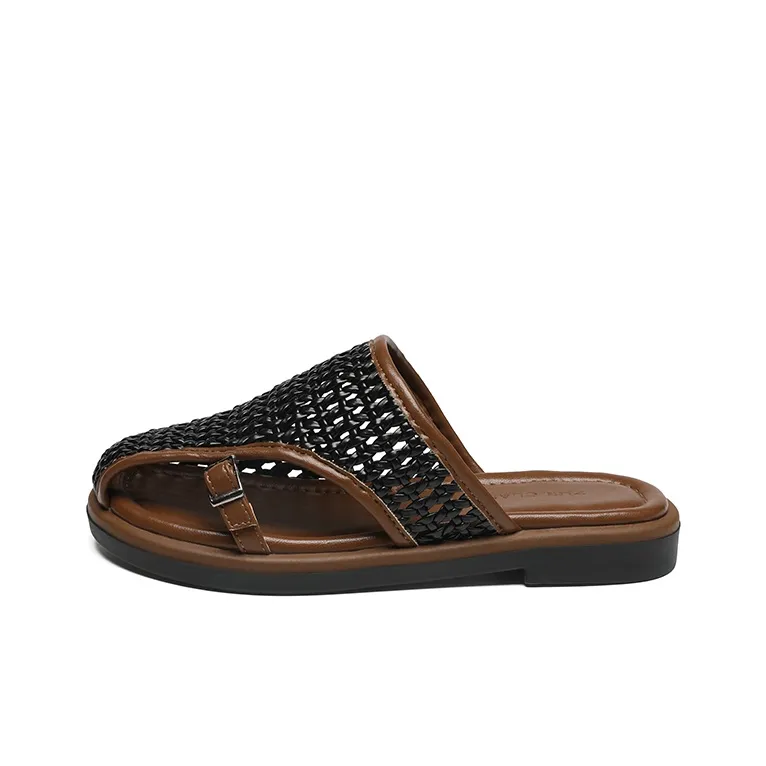 ZHR Rubber Sole Slip Resistant Closed Toe Slippers Women's-0