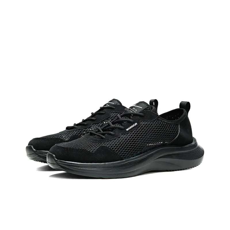 Warrior Slip Resistant, Abrasion Resistant, Breathable Low Top Casual Shoes Men's All Black-1