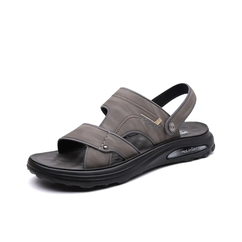 Mulinsen Beach Sandals Men Gray/Black/Brown-0