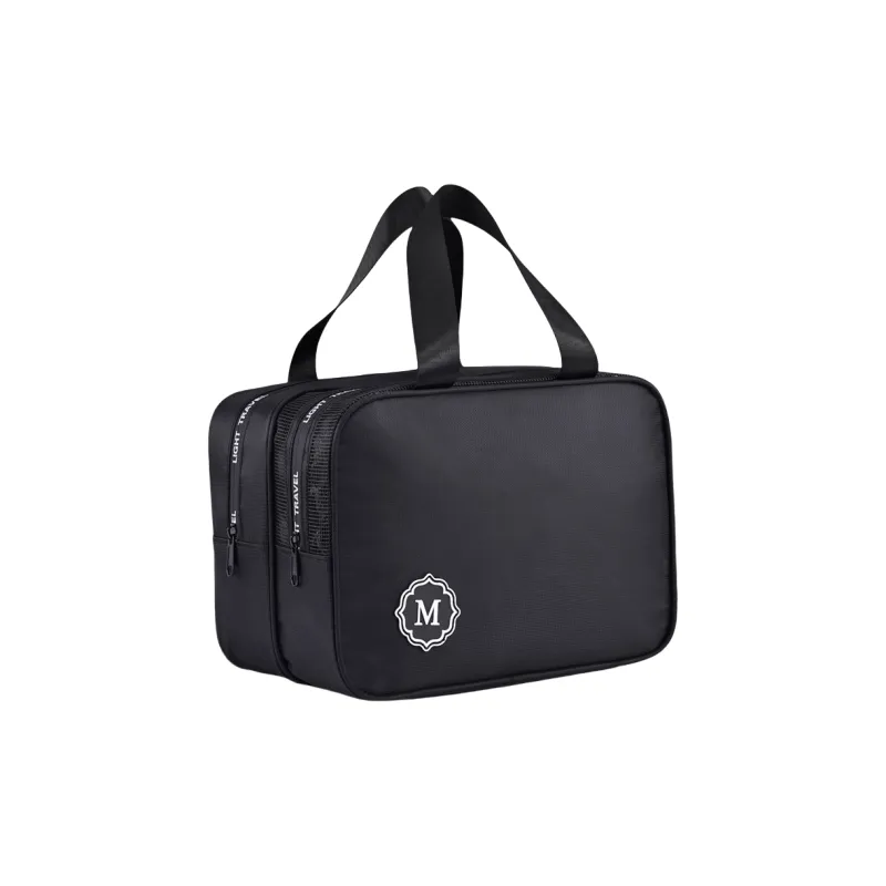 QEEDNS Wet/Dry Separation Double Layer Premium Waterproof Portable Large Capacity Makeup Bags-2