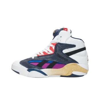 Reebok Shaq Attaq Anti Slip Wear Resistant Mid Top Vintage Basketball Shoes Unisex White