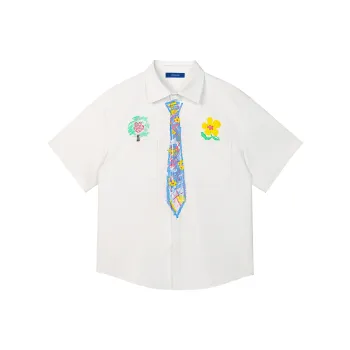 PEIMENG Shirts Unisex White