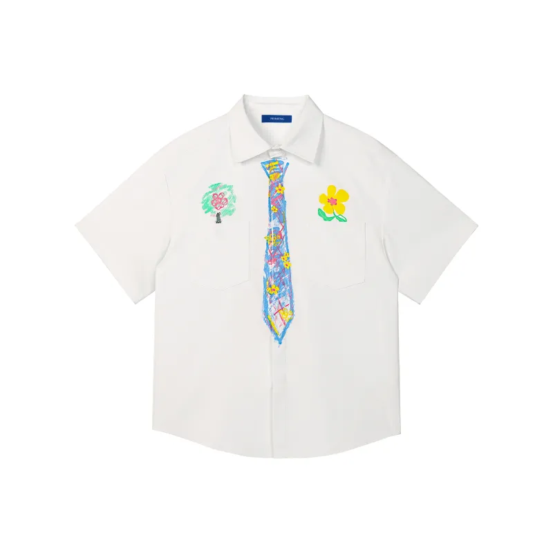PEIMENG Shirts Unisex White-0