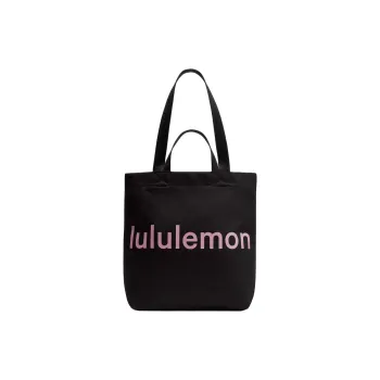 Lululemon Cotton Handbag Women's Black & Rose Pink