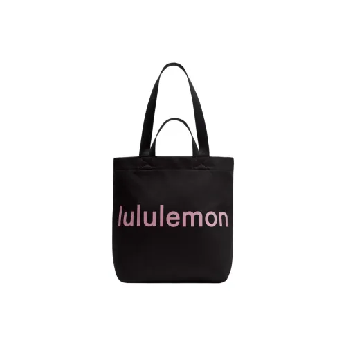 Lululemon Cotton Handbag Women's Black & Rose Pink