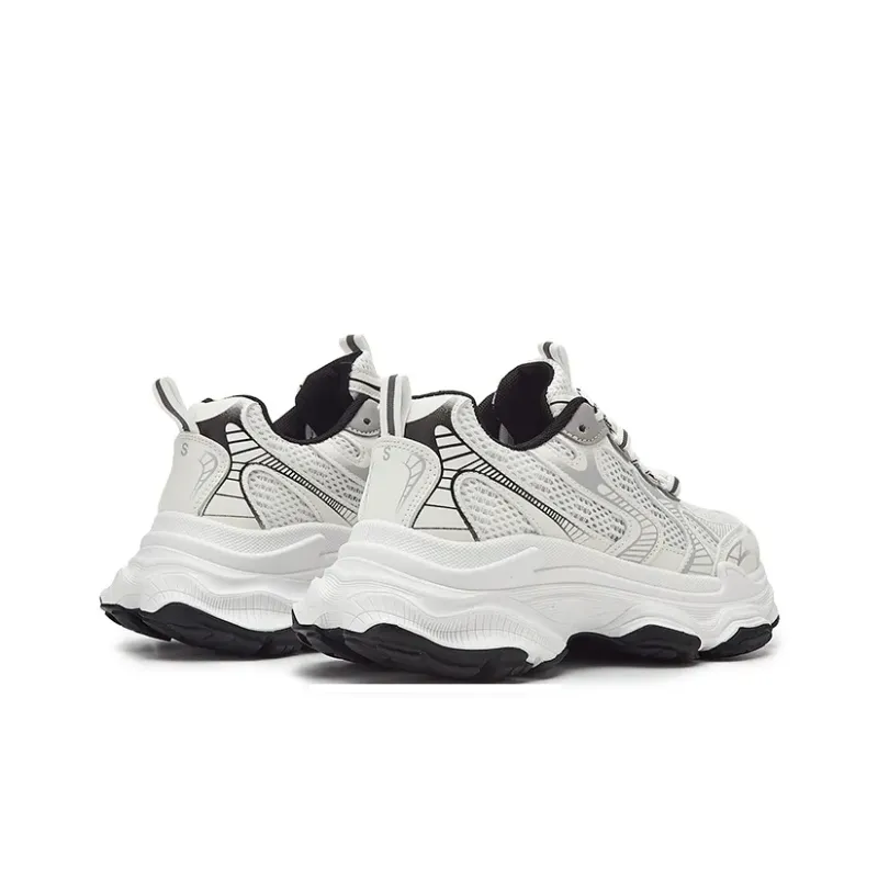 UNIITY Chunky Sneakers Women's Low Top /White/Pink/-4