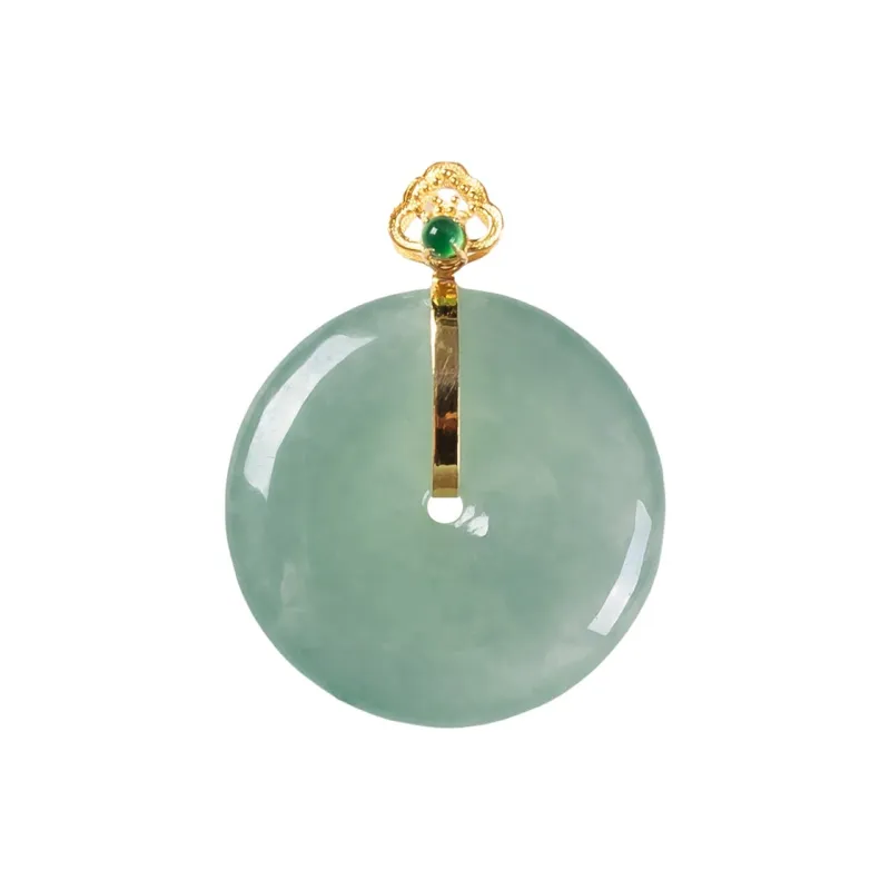Execute The Blessing Ice Type Jadeite Pendants Unisex-0