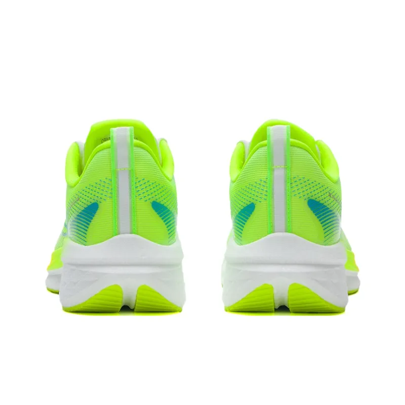 XTEP Anti Slip Wear Resistant Low Top Running Shoes Men's Classic White New Neon Green-2
