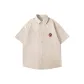 [Ice Silk Shirt]Light Beige (Skier Chest Logo)