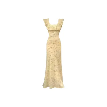 7 SEVFUN Sleeveless Dress Women's Light Yellow
