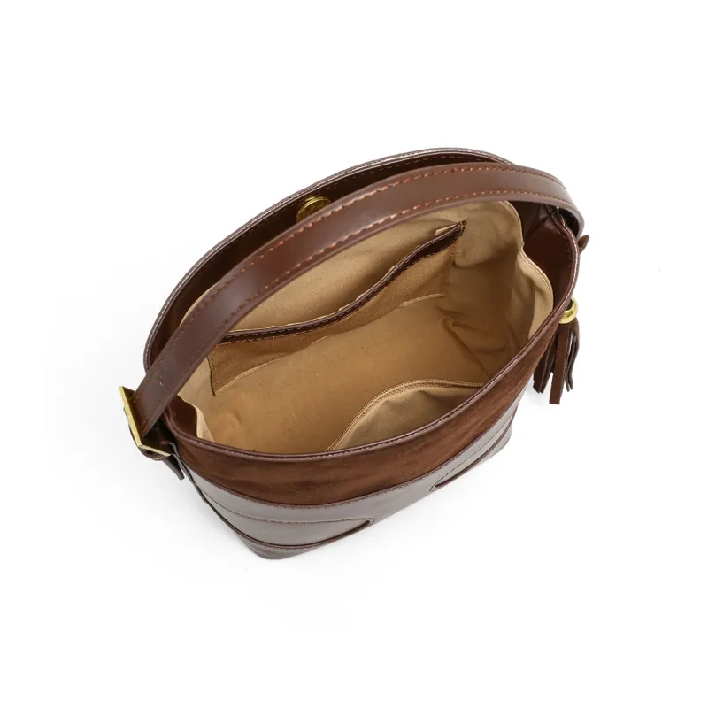PT'SON Synthetic Leather Shoulder Bag, Crossbody Bag, Handbag Regular Women's Brown/Coffee-8