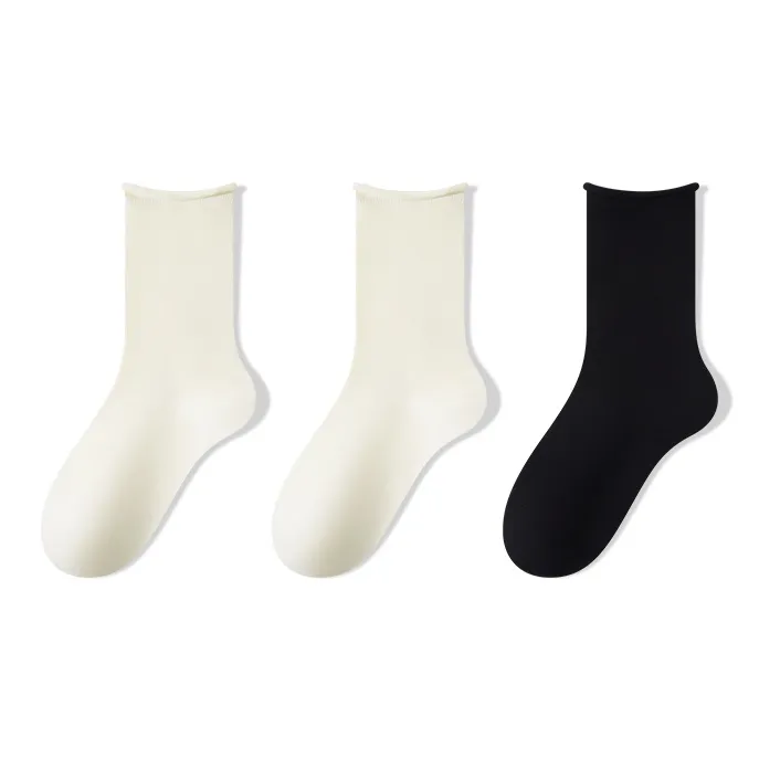 Moremoli Mid Calf Socks Women's 3 Pack-4