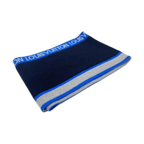 LOUIS VUITTON Wool Shawls Men's Marine Blue