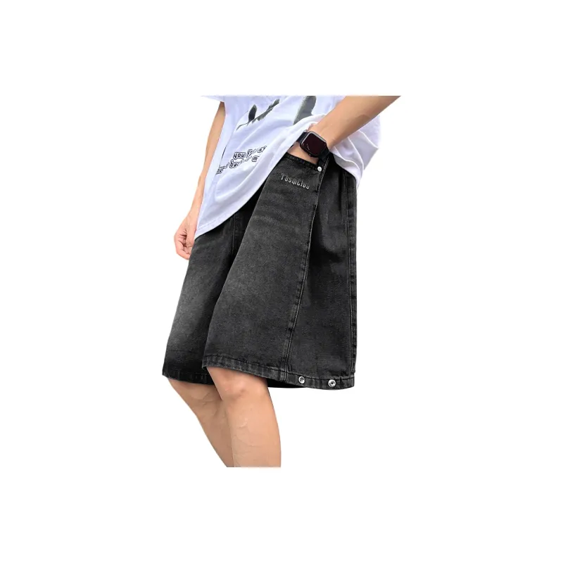 TBSM Denim Shorts Unisex Black-0