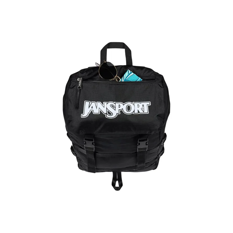 JanSport Recycled Polyester Backpack Unisex Black-4