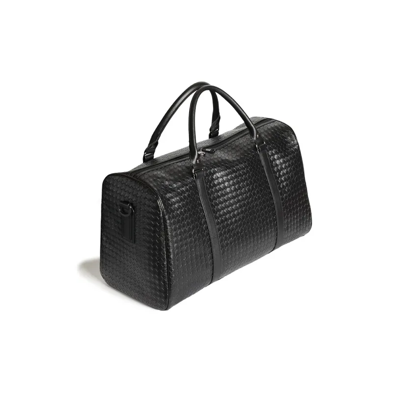 KAISER PU One Shoulder Handbag, Travel Bag Men's Black-1