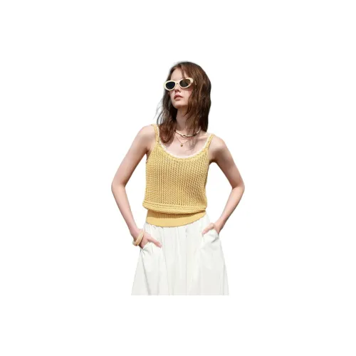 3COLOUR Tank Tops Women's Light Yellow