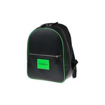 EMPORIO ARMANI EA Polyester Backpack Medium Size Men's Black & Green