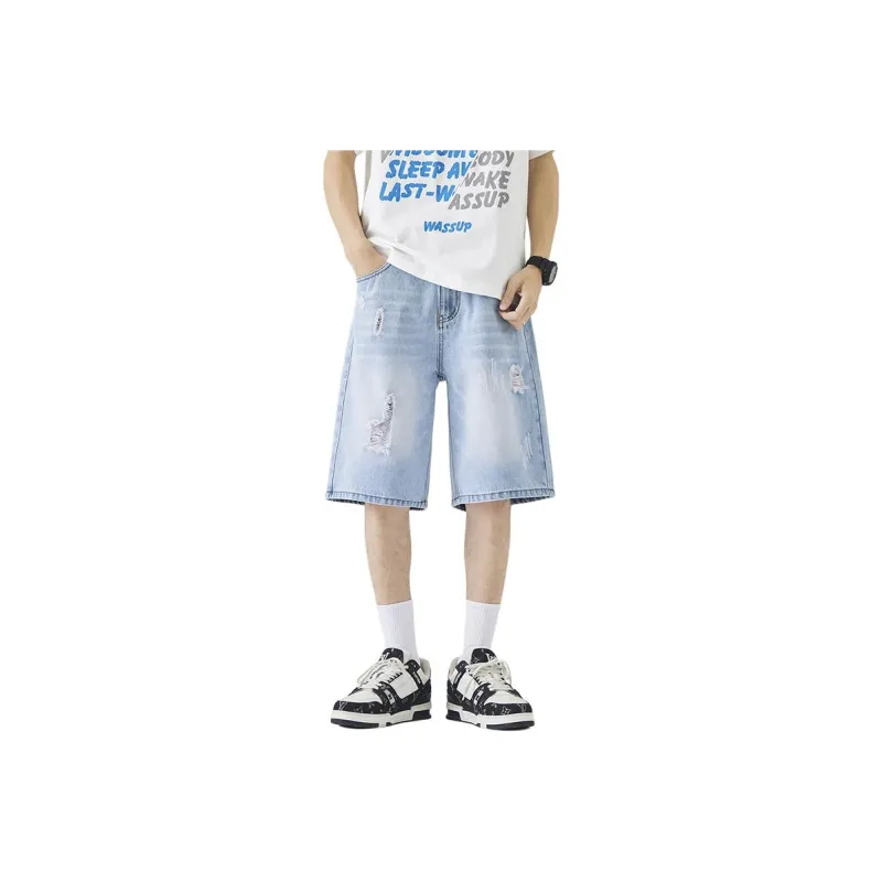 TUCANO Denim Shorts Unisex Light Blue-0