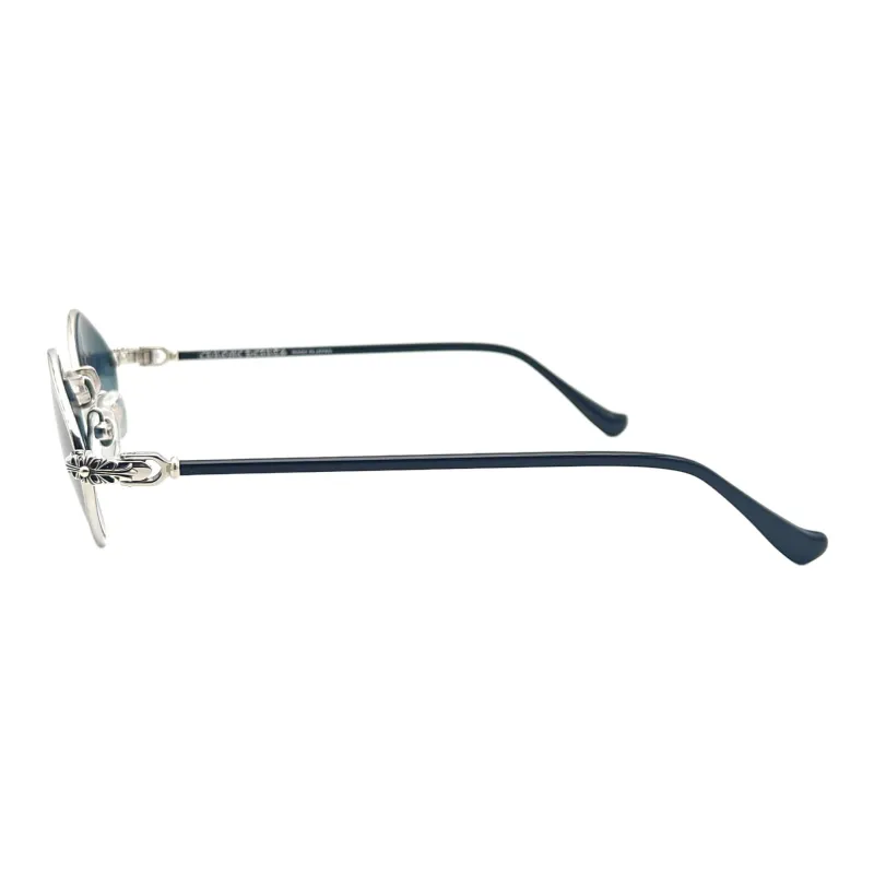 Chrome Hearts Titanium Irregular Shape Sunglasses Men's Silver-2