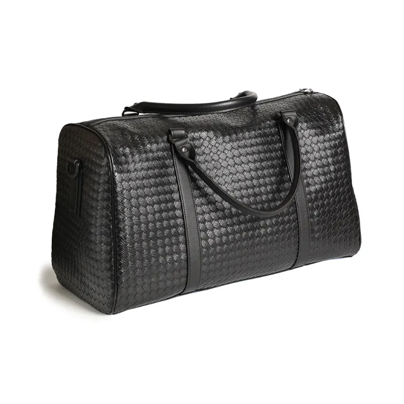 KAISER PU One Shoulder Handbag, Travel Bag Men's Black-2
